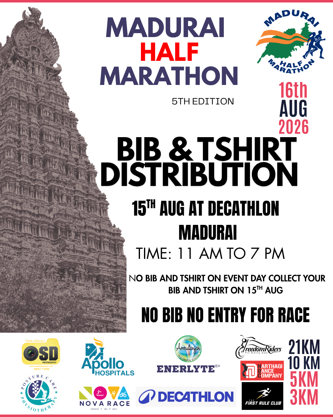 Madurai Half Marathon (16 Aug 2026) Post (5)