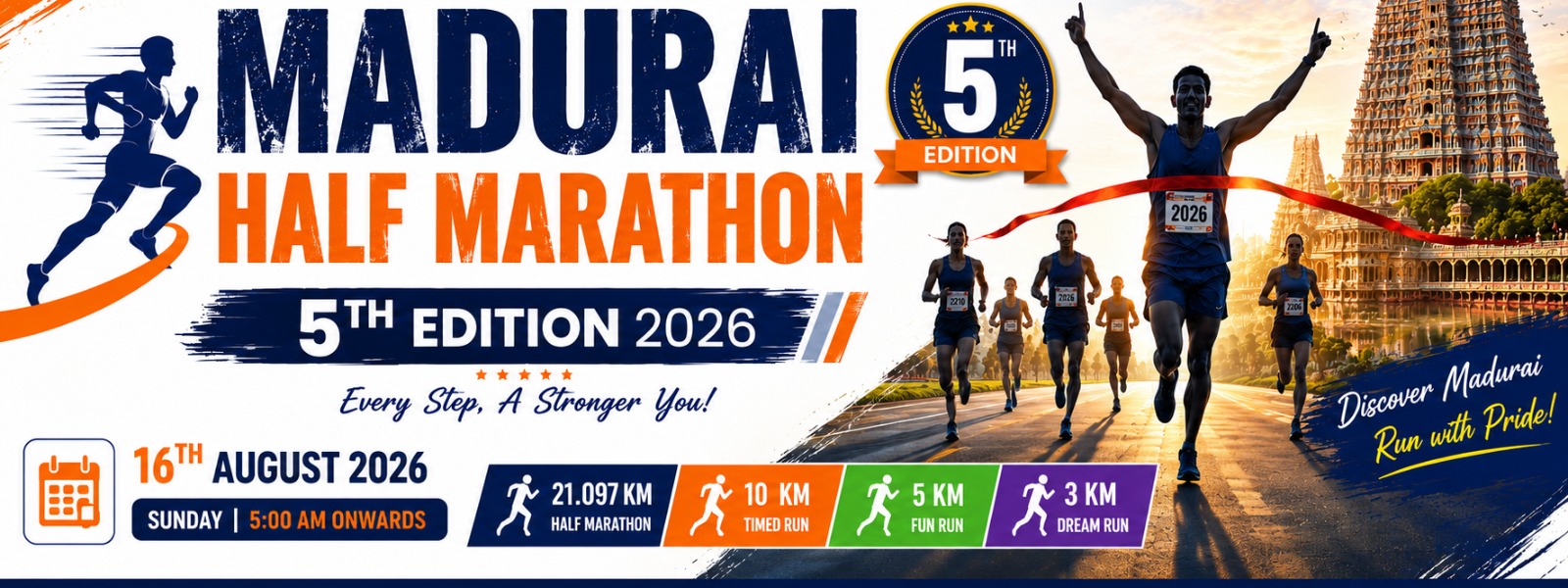 MADURAI HALF MARATHON -5TH EDITION 2026 banner